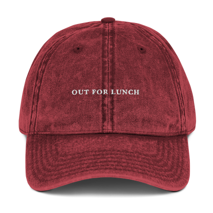 Out For Lunch Embroidered Vintage Cap