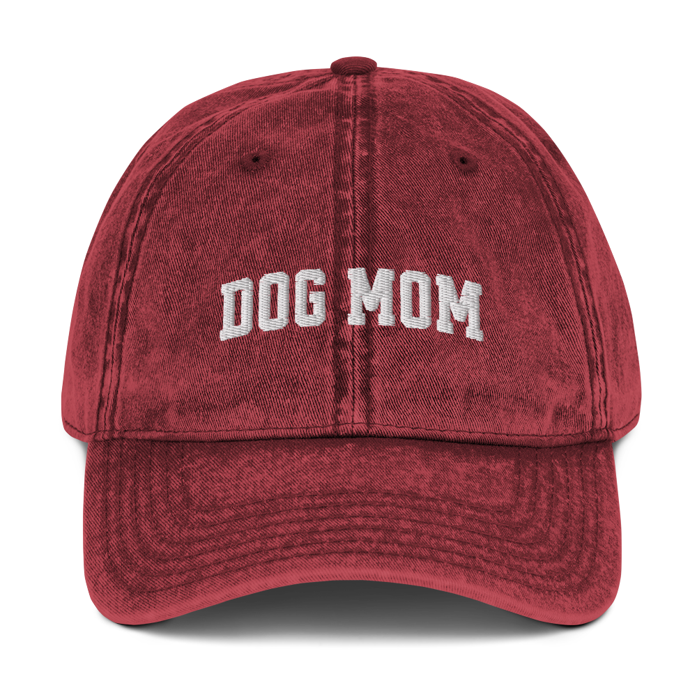 Dog Mom Embroidered Vintage Cap