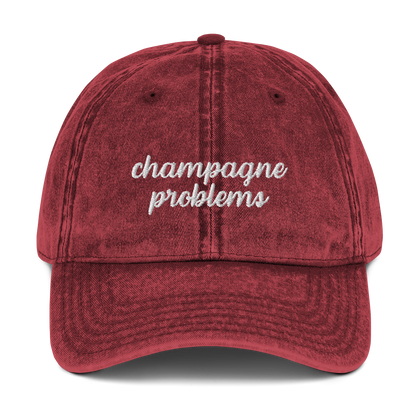 Champagne Problems Embroidered Vintage Cap