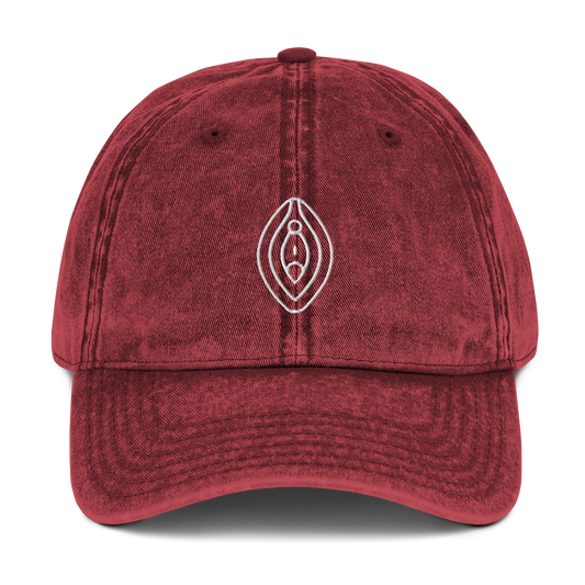 Vulva Feminist Embroidered Vintage Cap