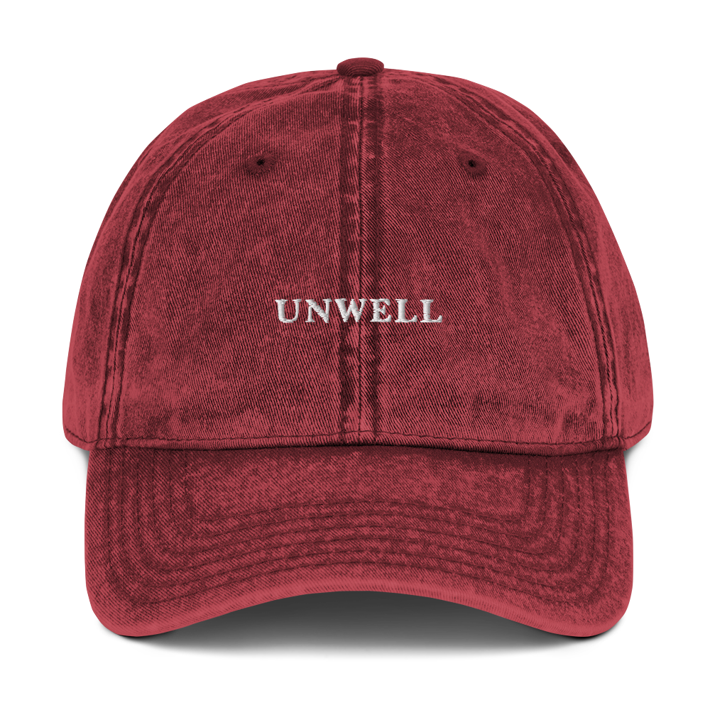 Unwell Embroidered Vintage Cap