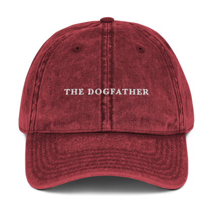 The Dogfather Embroidered Vintage Cap