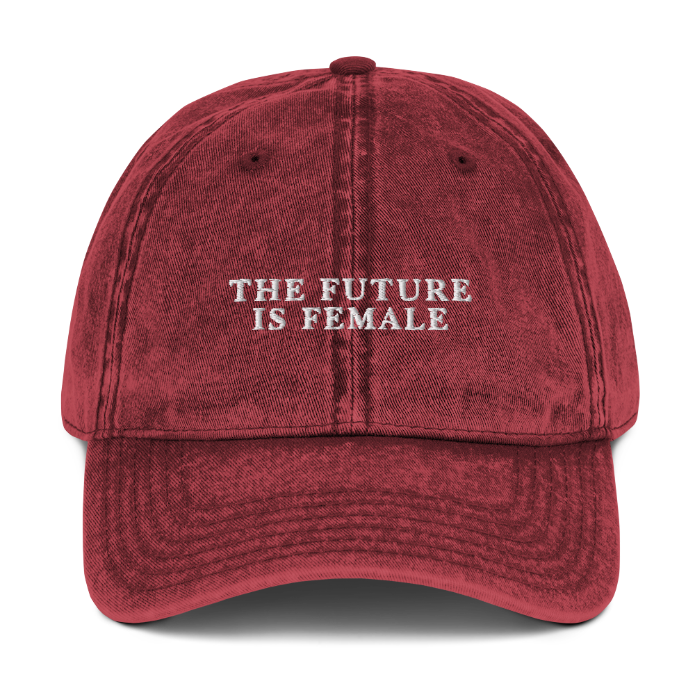 The Future Is Female Embroidered Vintage Cap