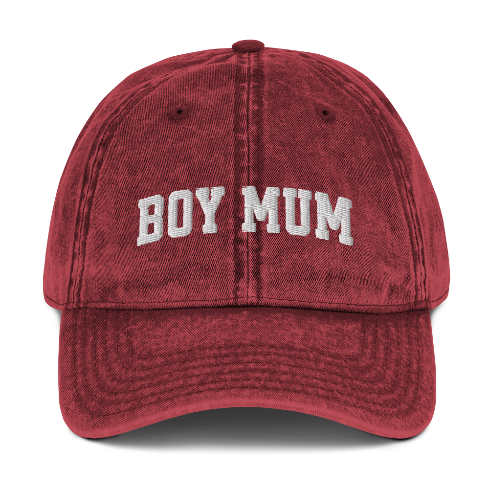 Boy Mum Embroidered Vintage Cap