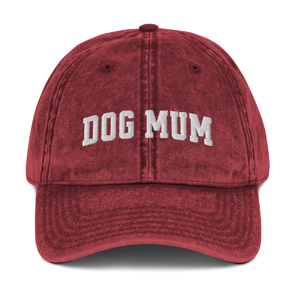 Dog Mum Embroidered Vintage Cap