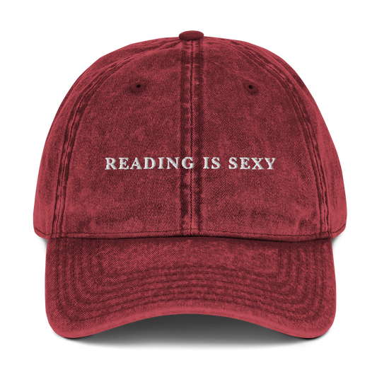 Reading Is Sexy Embroidered Vintage Cap