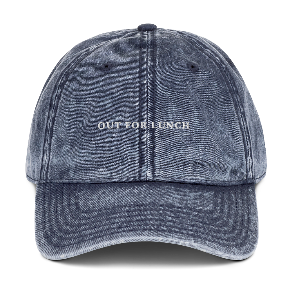 Out For Lunch Embroidered Vintage Cap