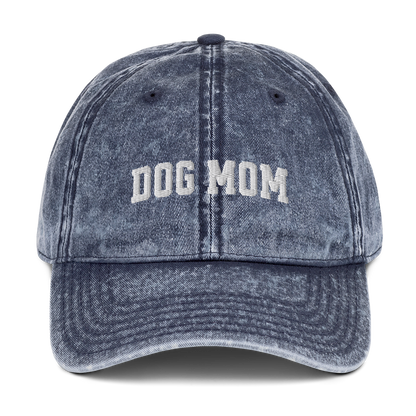 Dog Mom Embroidered Vintage Cap