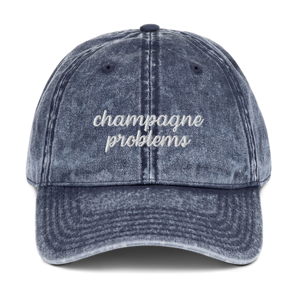 Champagne Problems Embroidered Vintage Cap