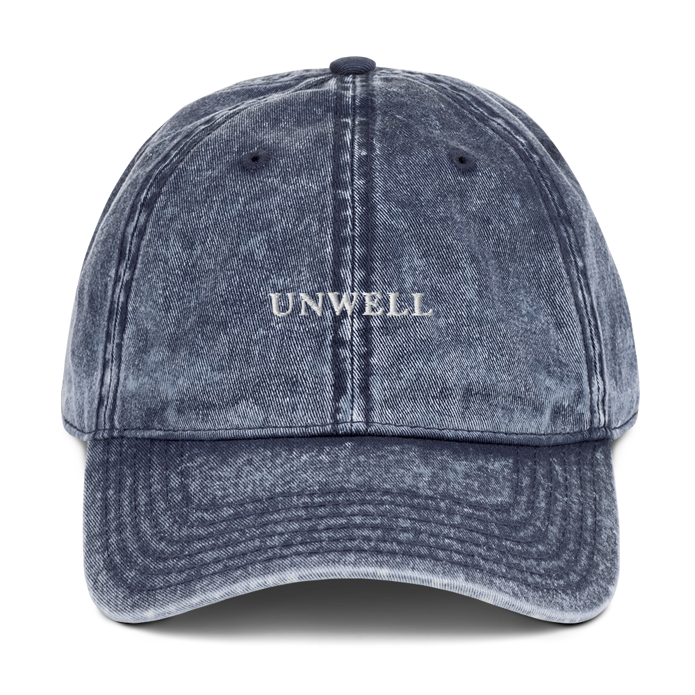 Unwell Embroidered Vintage Cap