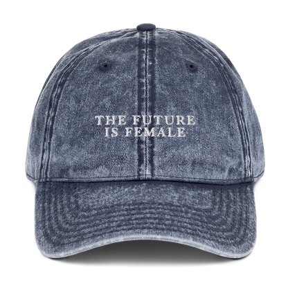 The Future Is Female Embroidered Vintage Cap