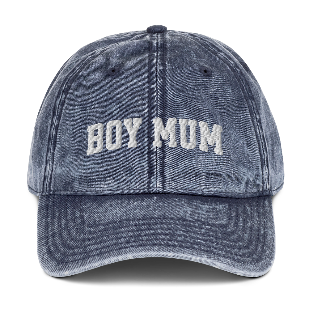 Boy Mum Embroidered Vintage Cap