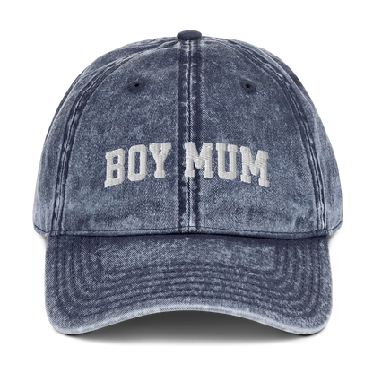 Boy Mum Embroidered Vintage Cap