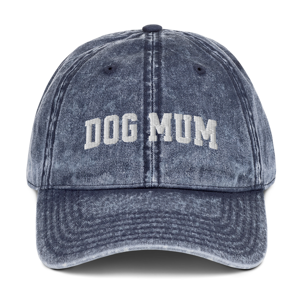 Dog Mum Embroidered Vintage Cap