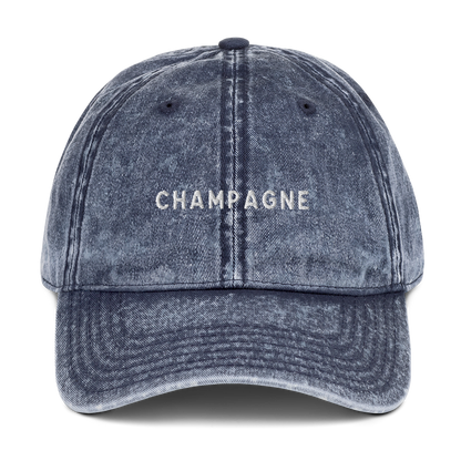 Champagne Embroidered Vintage Cap