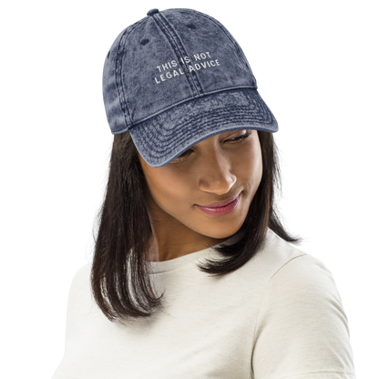 This Is Not Legal Advice Embroidered Vintage Cap