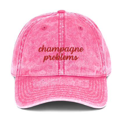 Champagne Problems Embroidered Vintage Cap