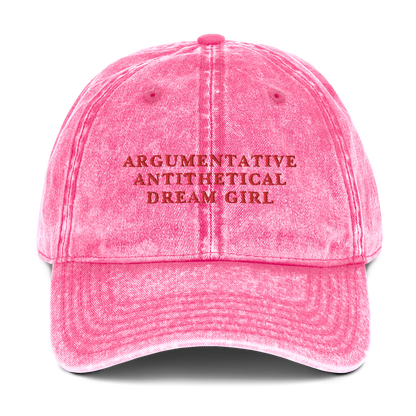 Argumentative, Antithetical Dream Girl Embroidered Vintage Cap