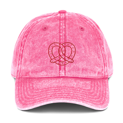 Pretzel Line Embroidered Vintage Cap