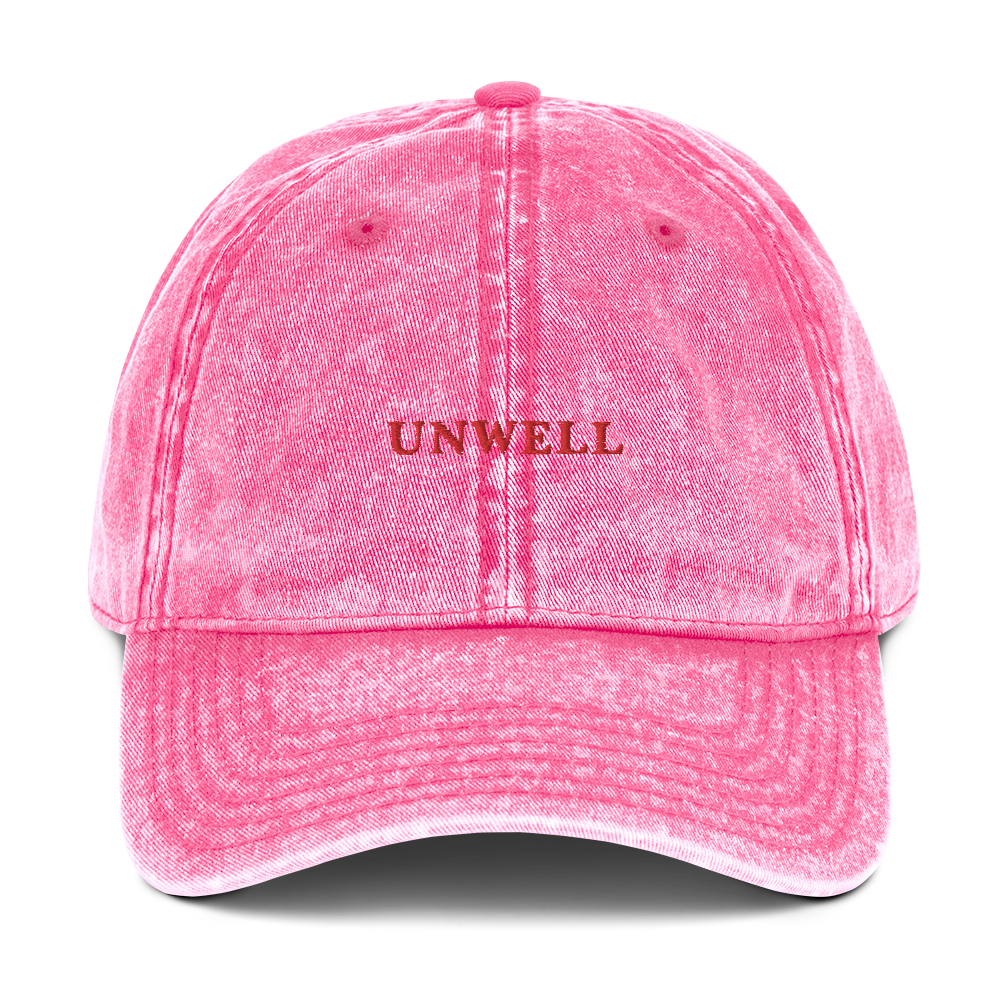 Unwell Embroidered Vintage Cap