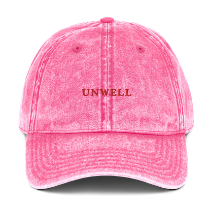 Unwell Embroidered Vintage Cap