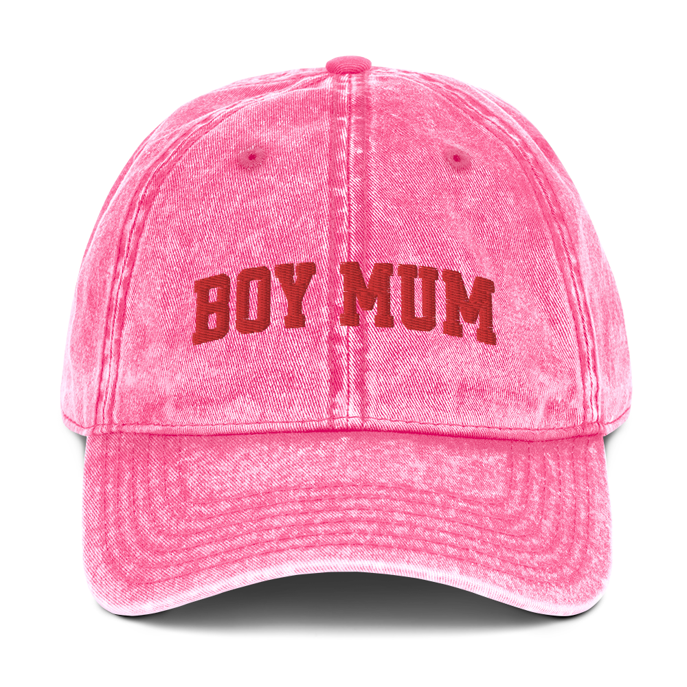 Boy Mum Embroidered Vintage Cap