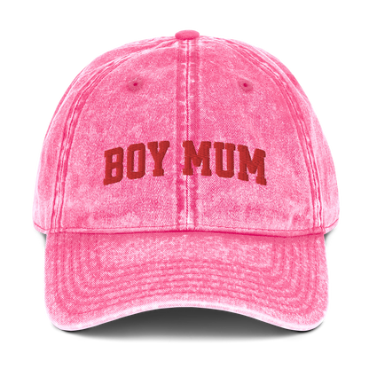 Boy Mum Embroidered Vintage Cap