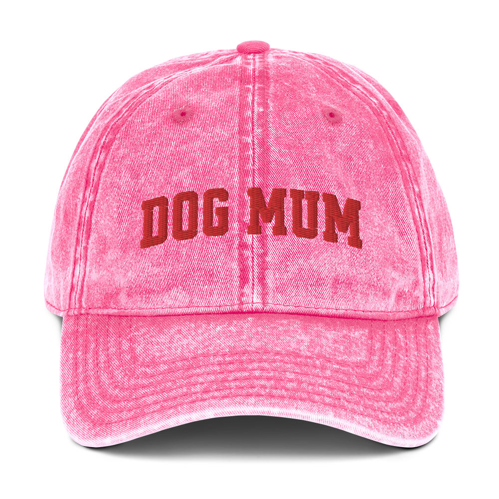 Dog Mum Embroidered Vintage Cap