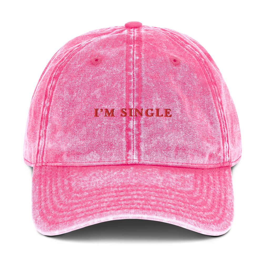 I'm Single Embroidered Vintage Cap