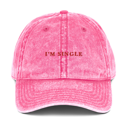 I'm Single Embroidered Vintage Cap