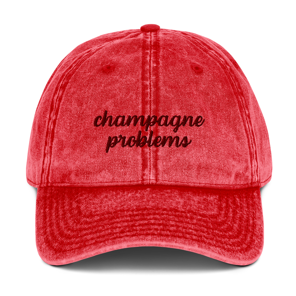 Champagne Problems Embroidered Vintage Cap