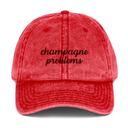 Champagne Problems Embroidered Vintage Cap