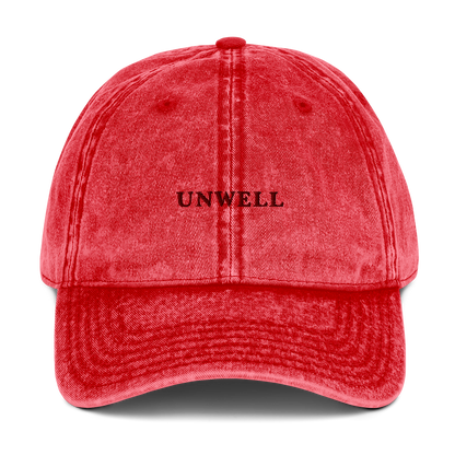 Unwell Embroidered Vintage Cap