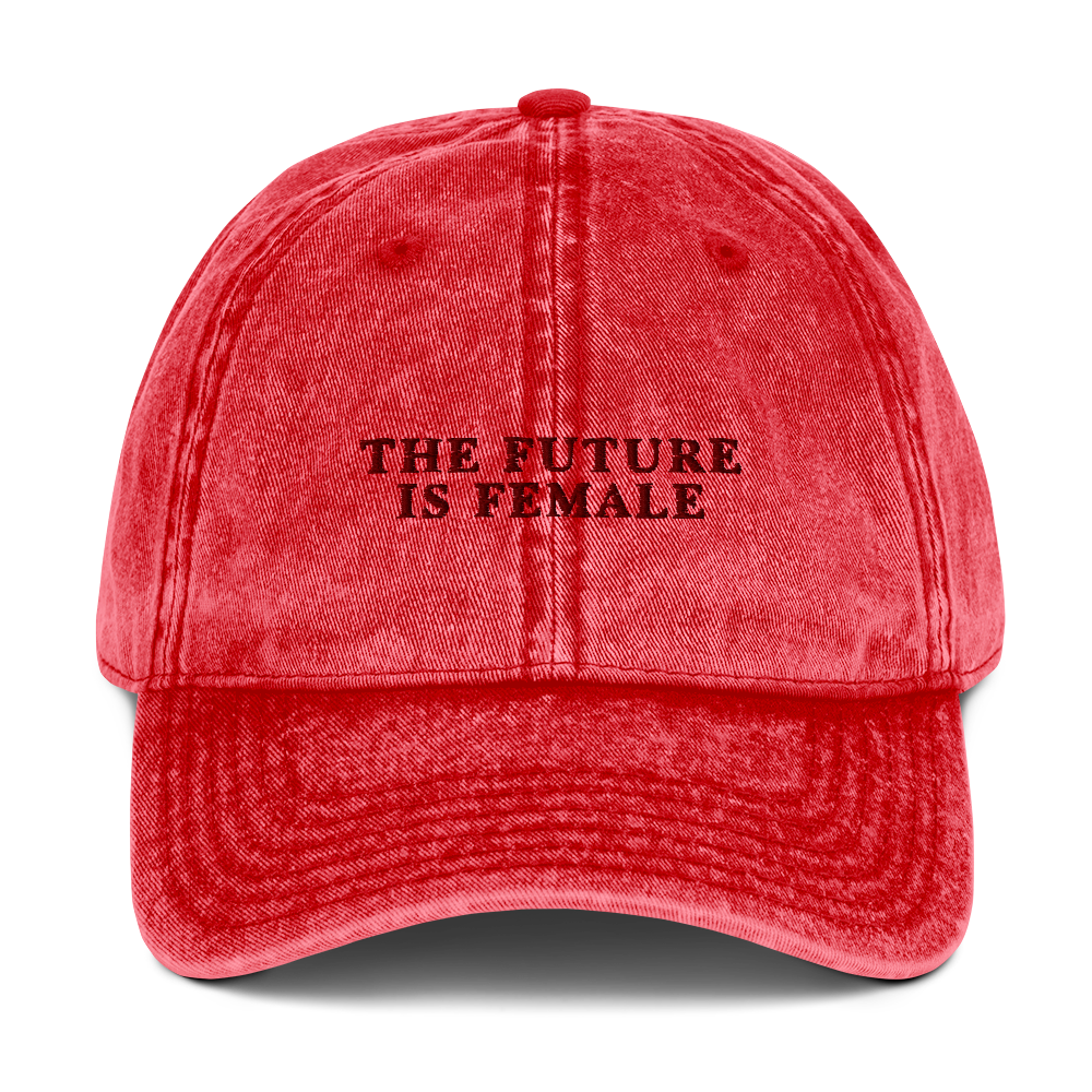 The Future Is Female Embroidered Vintage Cap