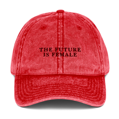 The Future Is Female Embroidered Vintage Cap