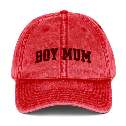 Boy Mum Embroidered Vintage Cap