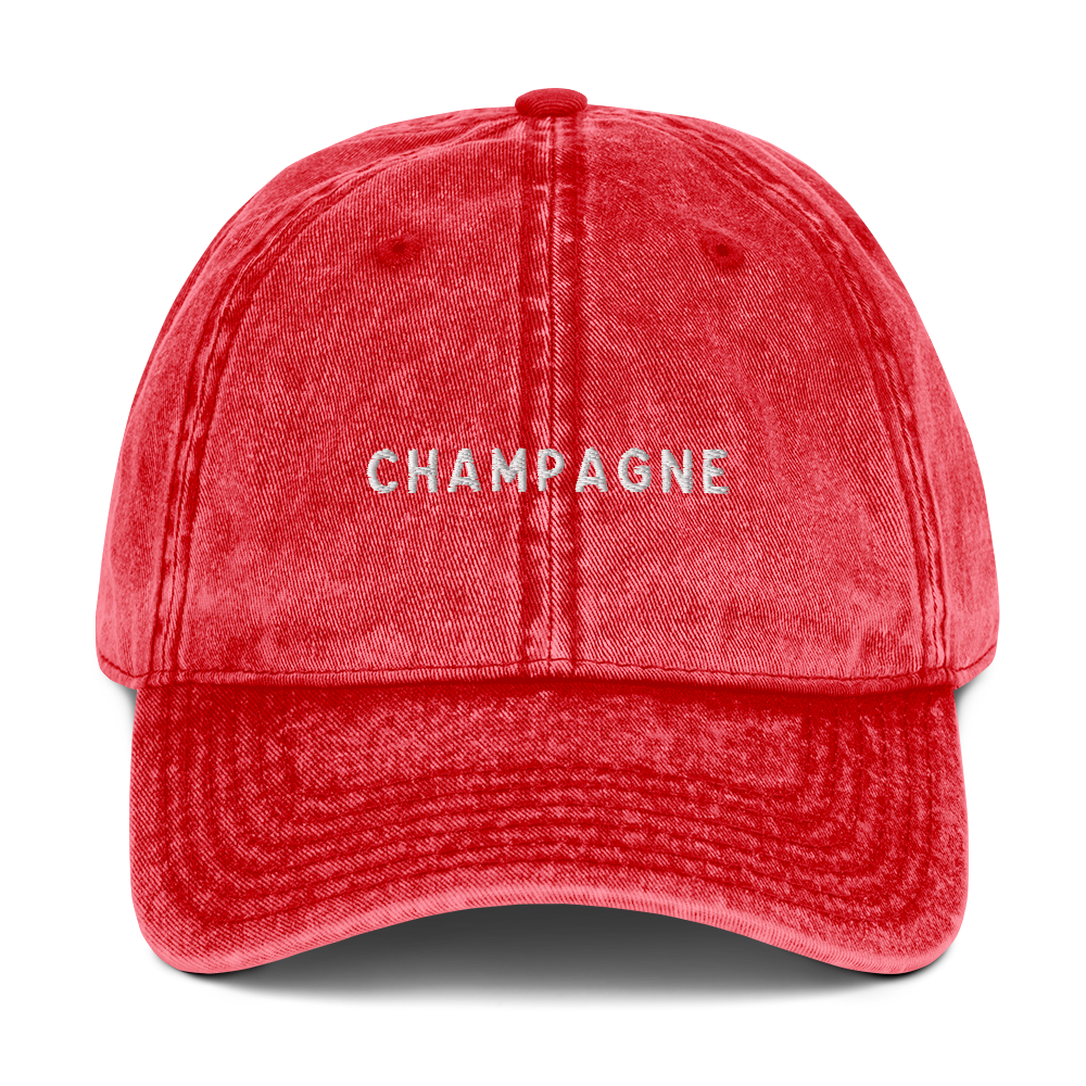 Champagne Embroidered Vintage Cap