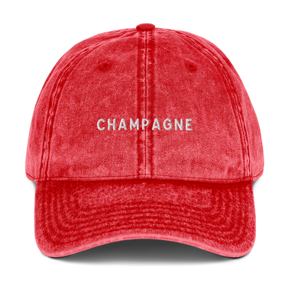 Champagne Embroidered Vintage Cap