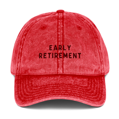 Early Retirement Embroidered Vintage Cap