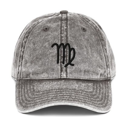 Embroidered Zodiac Symbol Vintage Cap