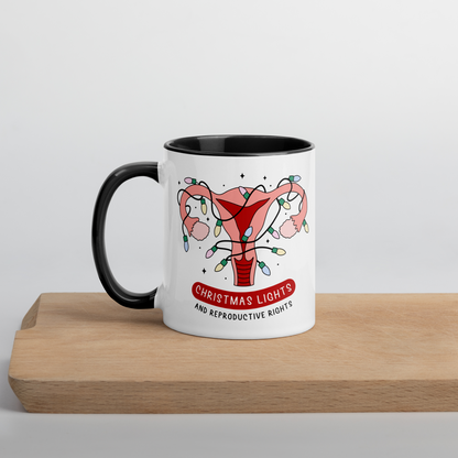 Christmas Lights & Reproductive Rights Feminist Color Mug