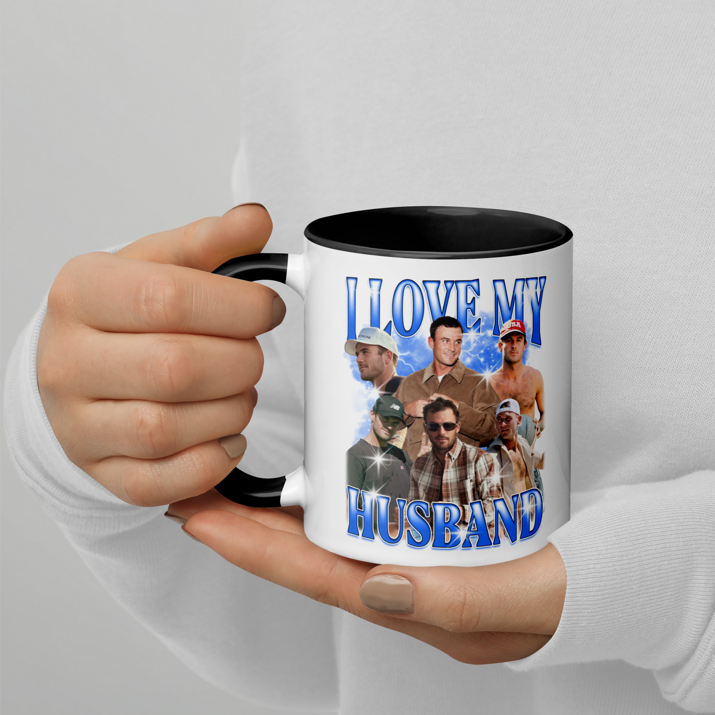 CUSTOM I Love My Husband Photo Bootleg Mug
