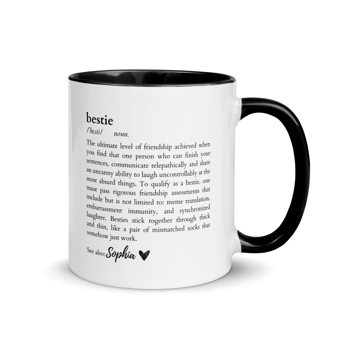 CUSTOM Bestie Dictionary Color Mug