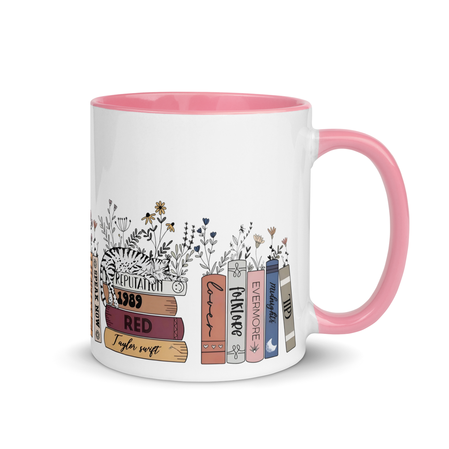 Taylor All Eras Books Cat Color Mug