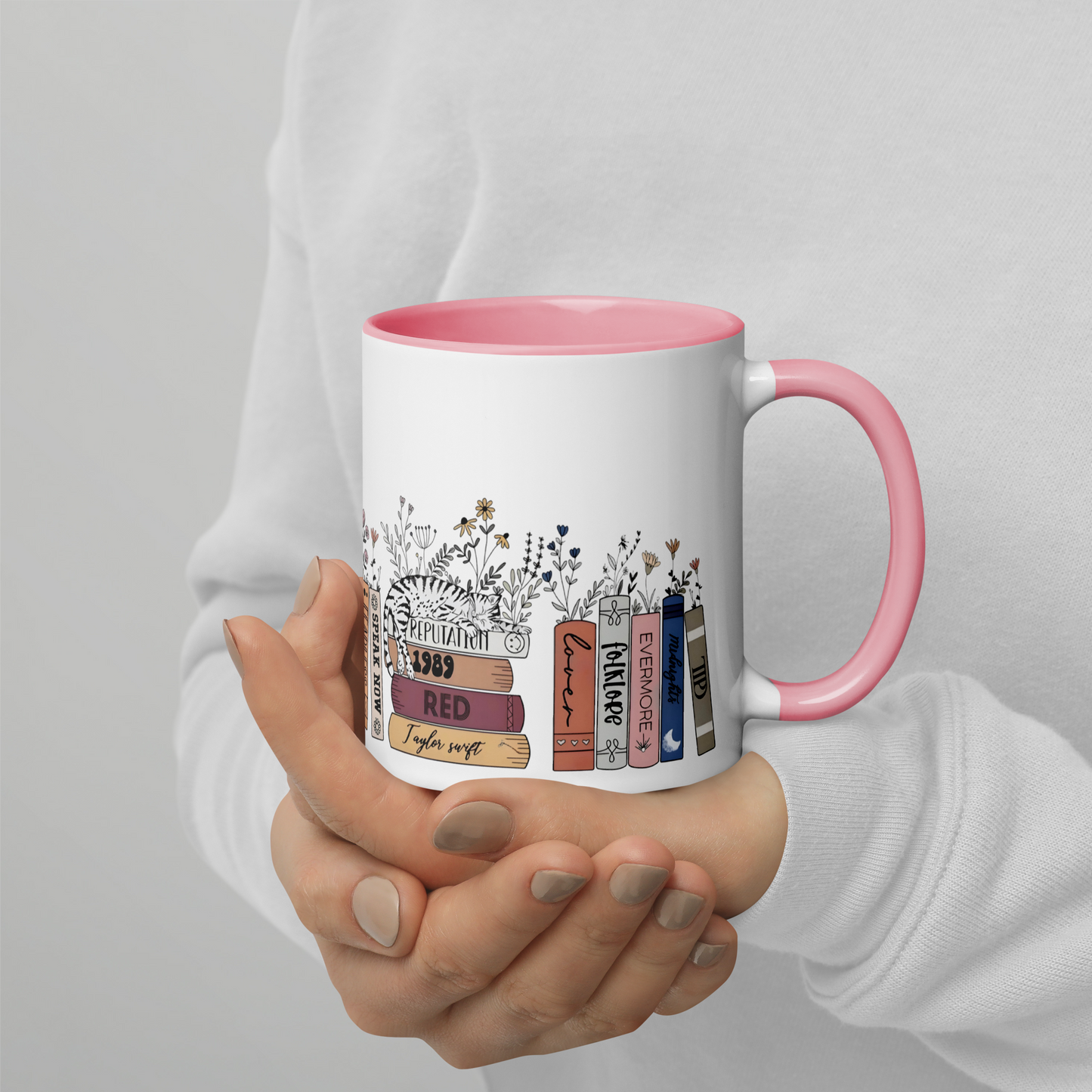 Taylor All Eras Books Cat Color Mug