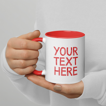 CUSTOM Your Text Scribbles Color Mug