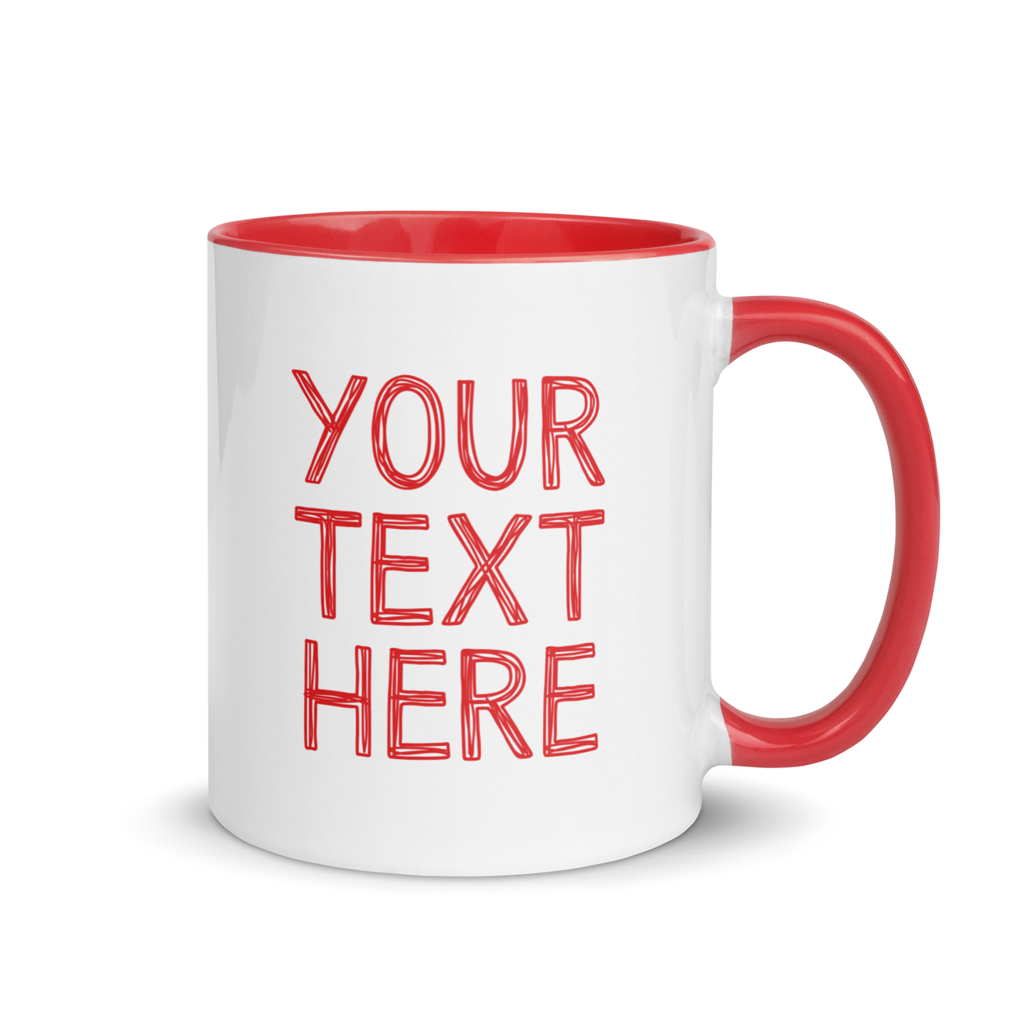 CUSTOM Your Text Scribbles Color Mug