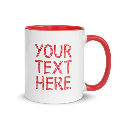 CUSTOM Your Text Scribbles Color Mug