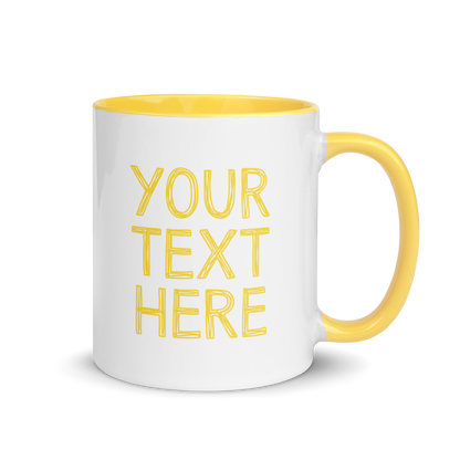 CUSTOM Your Text Scribbles Color Mug