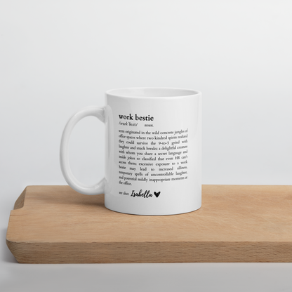 CUSTOM NAME Work Bestie Dictionary Mug